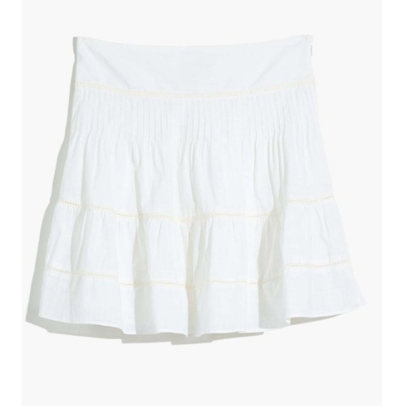 Madewell Dresses & Skirts - Whitehouse Lighthouse White Pin-Tuck Miniskirt